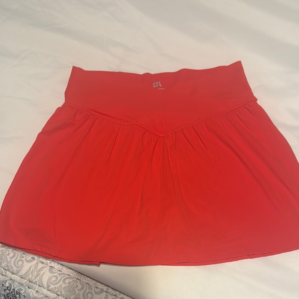 Red A-Line Women's Workout skirt- built in shorts!